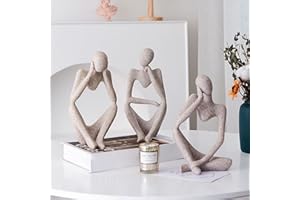 SIETIOJI 3-teiliges Denker-Statue-Set, Denker-Statue, personalisierte abstrakte Ornamente für Büro, Wohnzimmer, Schreibtisch, Zimmerdekoration