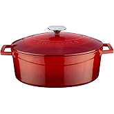 Lava Metal Oval D&ouml;k&uuml;m Tencere, 29 cm, 4.67 Litre Hacim, Kırmızı
