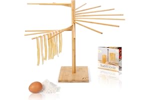Amazy Stendino per Pasta Fresca + Foglio illustrativo Gratuito con Ricette e Consigli per l’Uso – Standi Pasta Antiscivolo per asciugare la Pasta Fresca Fatta in casa