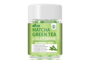 AYP DISTRIBUTION Matcha Green Tea Energy Gummies Superfood with L-glutamine Vitamin B12 CoQ10 for Focus and Brain Health - Vegan, Gluten-Free