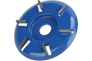 KUULEYN Outil de Disque de Sculpture sur Bois à 6 Dents, Fraise en Acier Pour Travail du Bois Avec Accessoires de Meuleuse d'Angle (Lame Plate)