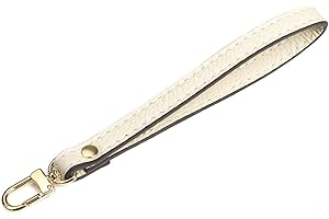 VanEnjoy Genuine Leather Keychain Wristlet Keychain Strap for Wallet Purse Clutch Cellphone Wristlet Key(Square Lock)