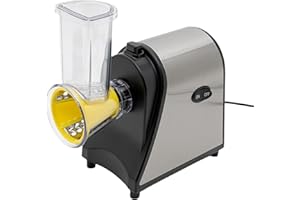 FRICIENC SK1178 Elektrische Käsereibe 1000W Elektrischer Käsezerkleinerer mit 5 verschiedenen Klingen elektrische Reibe Salatbereiter Maschine für den Heimküchengebrauch elektrische Käsereibe