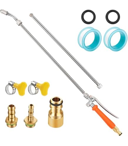 Lot De 2 Lance-pulvérisateurs En Laiton 73,7 Cm - Buse Réglable + Poignée Antidérapante Pour Jardin