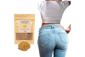 I LOVE MY POPOTIN MUSCLEZ VOS FESSES PAS VOS COMPLEXES Fenugrec en Poudre 100% naturel-Fenugrec Moulu -Grossir ses fesses, Volume Poitrine, Prendre du poids-100 g- I Love My Popotin