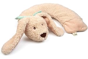 GRÜNSPECHT Coussin chauffant en forme de lapin en graines de colza pour le cou et les épaules, pour les tensions et les douleurs, housse lavable (343-V1), taille M
