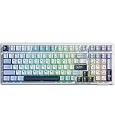 Aula F99 3 Modlu RGB Hot Swap Mekanik Linear GrayWood V3 Switch Kablosuz Makrolu Klavye Lacivert