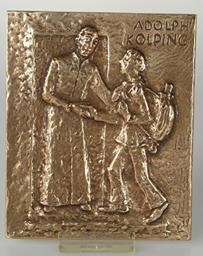 Bronze Relief Adolph Kolping, 13x10 cm