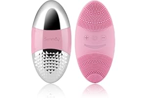 SUNMAY Oval Sonico Spazzola Viso Pulizia e Dispositivo per Tonificare il Viso Massaggiatore Facciale con Funzione di Ioni Positivi e Negativi