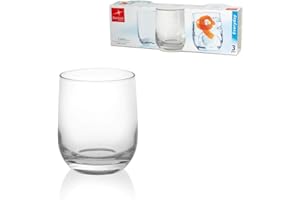 Bormioli Rocco 340650Q01021990 Bicchieri da acqua Loto, 3 pezzi