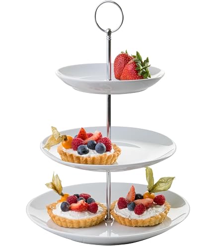 IKEA Glas-Etagere KVITTERA 3-Fach Etagére mit kombinierbaren, abnehmbaren Tellern aus Glas mit hohen Kanten - 27x31x34cm (BxTxH)