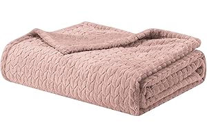 Homebliss Kuscheldecke 270 x 230 cm Flauschig Fleecedecke-Oeko-TEX® Zertifiziert,Decke Couch Blanket,Super Weiche Fleecedecke als Sofaüberwurf-oder Bettüberwurf,Tagesdecke - Rosa