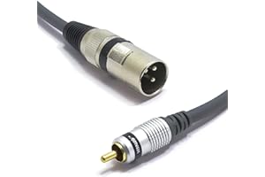 VITALCO Câble XLR Mâle Vers RCA Mono 3m Câble Microphone 3 broches vers RCA