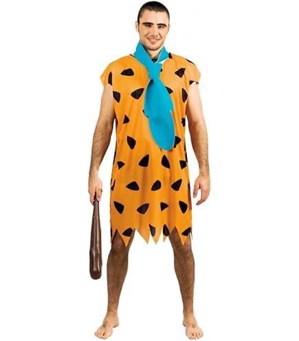 Peluca Naranja De Cavernícola Fiestas Guirca – Talla Única, Pelo Sintético Con Retardante De Fuego, Ideal Para Disfraces Temáticos