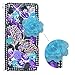Produktbild spritech (TM) 3D Handgefertigt Lila Schwarz Diamant Kristall Schmetterling Blau Blume Design Leder Wallet, pattern 4, LG G4 H815 H818