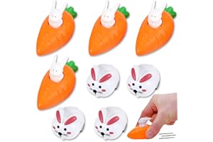 Luclay Aufziehbare Hasen 4+4 Stück Uhrwerkspielzeug mit Karotten als als Überraschungseier, Ostergeschenke und Kinderwundertüte für Kinder Aufziehauto zu Ostern Kinder ab 1 2 3 4 5 6 Jahr