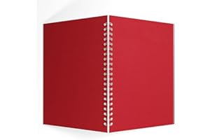 PINK PIG Rose Pig A4 Portrait Posh Eco Pig Blanc Papier Carnet à dessin - Rouge