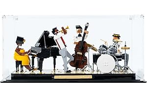 NOVDA Vitrine en Acrylique pour Lego Ideas Jazz Quartet 21334, boîte de présentation Anti-poussière pour Lego 21334, Taille : 48 x 25 x 28 cm (modèle Non Inclus)