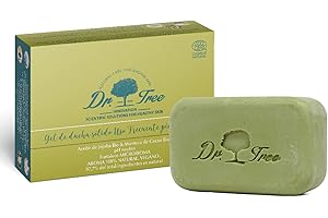 Dr. Tree Gel Sólido Uso Frecuente, Piel Sensible, Refuerza el Microbioma, ECOCERT, 99,7% Ingredientes Naturales, Jojoba y Manteca de Cacao, Vegano, Sin Sulfatos, Sin parabenos, Sin siliconas