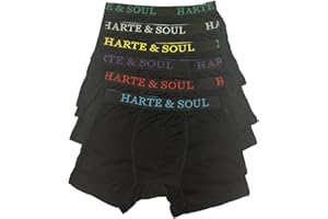 Harte & Soul Mens Bamboo Boxer Shorts - 12 Pack - Bamboo Viscose Cotton Blend - Elasticated Waistband - S M L XL 2XL