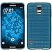 Produktbild PhoneNatic Case für Samsung Galaxy S5 Hülle Silikon hellblau Iced Cover Galaxy S5 Tasche + 2 Schutzfolien