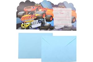 BESTZY Monster Truck Invitations Cards, 30PCS Monster Truck Kids' Party Invitations and Envelopes Birthday Invites Party Invites Kids Theme Party Invitations Birthday Cards Birthday Party Supplies for Child