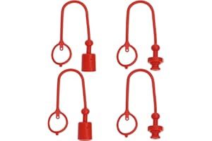 eMagTech 2 Juegos de Cubierta Antipolvo Exterior Conector Rápido Hidráulico de 3/8 Y Cubierta de Tapón Interior Cubierta Antipolvo de Goma con Hebilla Compatible con ISO7241 ISO-A La Serie