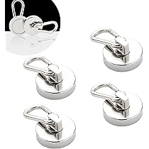 Ganci Magnetici Extra Forti - 2 Pezzi Con Magnete Neodimio, Ruotabili 360° - Foto 7