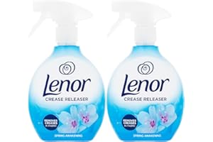 Lenor Crease Releaser Spring Awakening Twin Pack 2 x 500ml Epished Fabric for Removing Wrinkles and Freshening Clothes Linen + Upholstery Easy Iron Spray Long-Lasting Fresh Scent