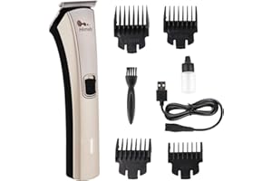 Himaly Rechargeable Hair Clippers, Professional Electric Cordless Hair Clippers Beard Trimmer Cordless & Corded Grooming Kit with 4 Guide Combs for Men and Women