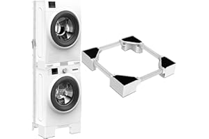 NIUXX Universal Waschmaschinen Untergestell: Sockel für Waschmaschine Kühlschrank, Tragkraft Max 400kg, Verstellbare Breite 46-69 cm Waschmaschinensockel, 8.2 cm Hoher Möbelsockel für Bad/Waschküche