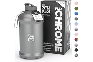 The Gym Keg Official Sports 2L Water Bottle (2.2 L) Insulated Sleeve | Carry Handle | Fitness, Exercise, Large Gym 2 litre Water Bottle | Ecofriendly, BPA Free, 40% Thicker Plastic