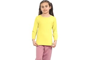 janisramone® Kids T Shirts - Casual Boys Long Sleeve T Shirt - Round Neck Girls School Shirts, Stretchy Comfortable Boys Girls Long Sleeve Top