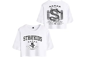 Flyself Fille Kpop Crop Top Sports T-Shirt Femme 5 Star (S-Class) Imprimé Manches Courte Summer Chemise Tops Blouse