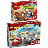 LEGO DUPLO Disney Cars 2er Set 10856 10857 Hooks Schuppen + Piston-Cup-Rennen - Leg