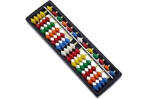 XLKJ Cinese Calcolatrice, 13 Numeri con Perline Colorate, Abete Cinese Vintage, per Bambini