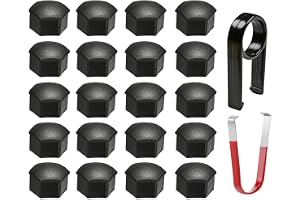 Gebildet 20st 21mm Hjulmutterkåpa, Hjulbultsmutterkåpor, Hexagonala Däckmutterkåpor med Demonteringsverktygssats för Model 3