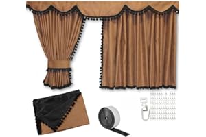 Adomo LKW Gardinen Set - 7 -Teilig - Actros MP4 & MP5 - Maßgeschneidert - Handgefertigte Vorhänge - Lichtschutz - Sichtschutzvorhang - Einfache Montage - Pflegeleicht