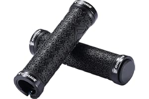 Bynccea Impugnature del Manubrio della Bicicletta,Impugnature Antiscivolo per Mountain Bike con Serratura in Alluminio, Manopole MTB,Manopole Bici Universale Chiusura a 2 Lati