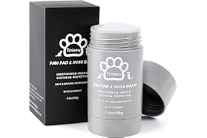 Tinioey Baume Coussinet Chien Stick 68g -100% Bio & Naturel - Hydrate, Guérit, Protège Contre Neige, Sel, Pattes Craquelées & Nez - Creme Coussinet Chien - Chien Accessoires pour Pattes Protections