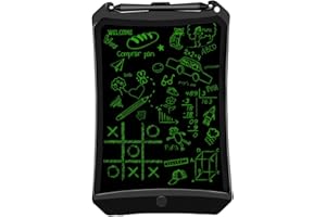 Woxter Smart Pad 90 Black - Pizarra electrónica, Tableta de escritura de 9", Tonalidad Verde, Sensor de presión (10-200g), pila CR2016, Imanes para Nevera, color negro