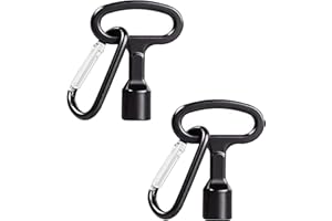 MHDUYEG 2 Pezzi Chiave Triangolare, Chiave Triangolare Universale Cassonetti Chiave Contatore Gas Chiave Triangolare Metallo Chiave Contatore Enel Per Cassette Acqua Luce e Gas con 2 Moschettoni