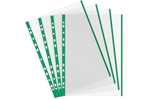 GRAFOPLÁS Grafoplas 5501120 – Buste in polipropilene con indicatore colorato, A4, colore: verde, 10 Pezzi