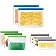 Rangement Congélateur Sxutop - Lot De 12 Sacs Congélation Réutilisables - 3 Tailles - EVA Alimentaire - Pour Fruits, Viande, Snacks Sacs Congélation Lavables