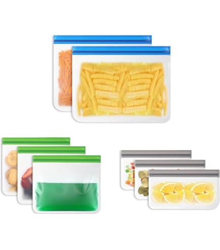 Annalocker 10 PCS Sac Sous-vide Réutilisables Sacs De Conservation Sacs