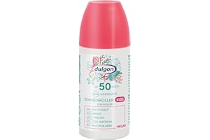 dulgon Rodillo de protección solar SPF 50 para niños, 100 ml, protección contra la radiación UVA y UVB, resistente al agua y 24 horas de humedad, protector solar infantil, sin perfume, vegano y sin