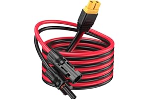 AIMAYLA Solar Panel Connector to XT60 Female Extension Cable Solar Panel Power XT60 Charging Cable to Solar Generator 10ft 3metres for ALLPOWERS Ecoflow River Bluetti EB55 Power Station ISDT Lipo Battery