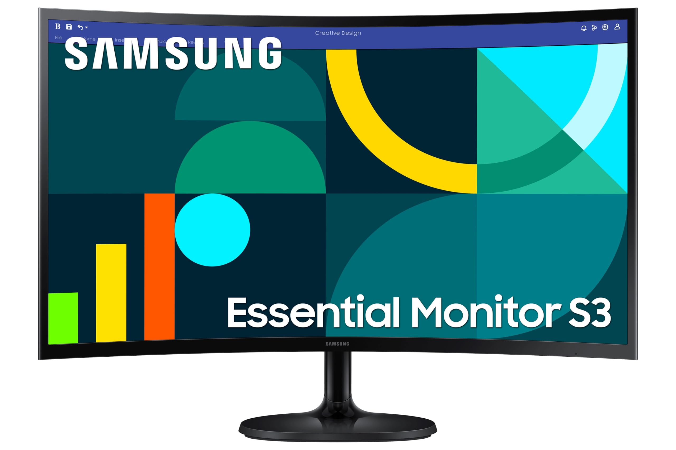 Samsung Essential Series 1800R Curved Monitor 24 Inch (59.8 cm) FHD (1,920 x 1,080 Resolution), 100 Hz, VA Panel, 4ms(GTG), D-Sub, HDMI, Headphone Jack (LS24D362GAWXXL, Black)