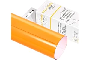 POLI-TAPE POLI-FLEX® TURBO® - Vinile termo trasferibile per tessuti – foglio di pellicola flessibile stirabile, foglio per per t-shirt per plotter Cricut e Silhouette, giallo, 30,5cm x 122 cm