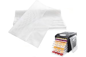 URCHUZE 8er Dörrfolie für Dörrautomat kompatibel mit WMF KÜCHENminis Dörrgerät Antihaft Silikon Dehydrator Blätter für Obsttrockner，Wiederverwendbar/Spülmaschinenfest，Größe 37 * 29cm